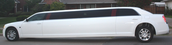 See Our Chrysler 300- 140 inch Stretch Which Carries up to 10 adult passengers